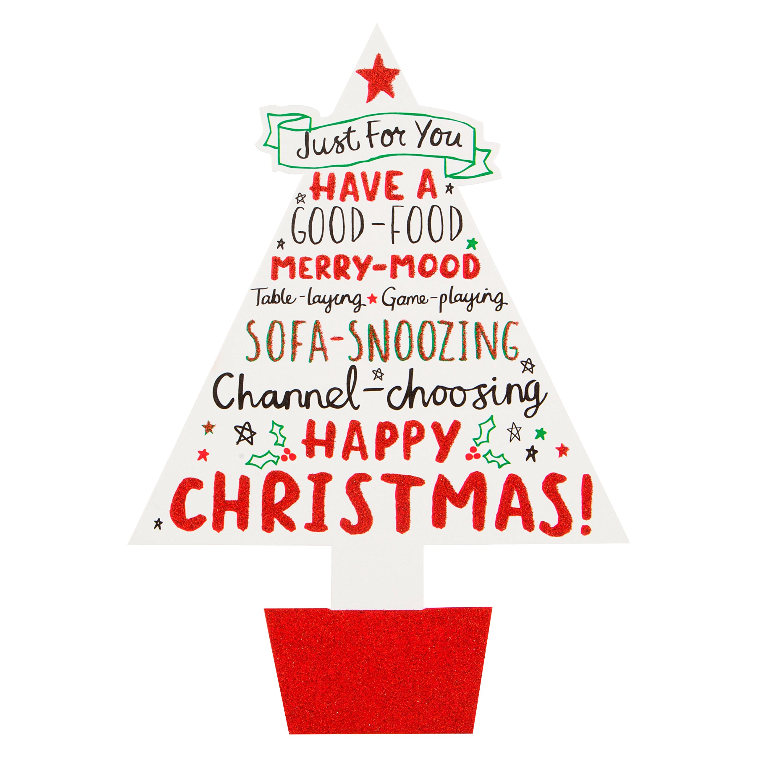 Hallmark Christmas Card 'Good Food Merry Mood' - Medium