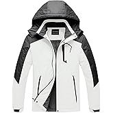 CREATMO US Men's Mountain Waterproof Ski Jacket - Windproof Snowboarding Warm Winter Coat Raincoat
