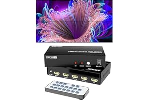Arvitek 4K HDMI Video Wall Controller 2x2, 4 TV Screens Into 1 Wall Display, Video TV Wall Splicing Processor Splicer w/Remote, 8 Splicing Modes, Plug & Play