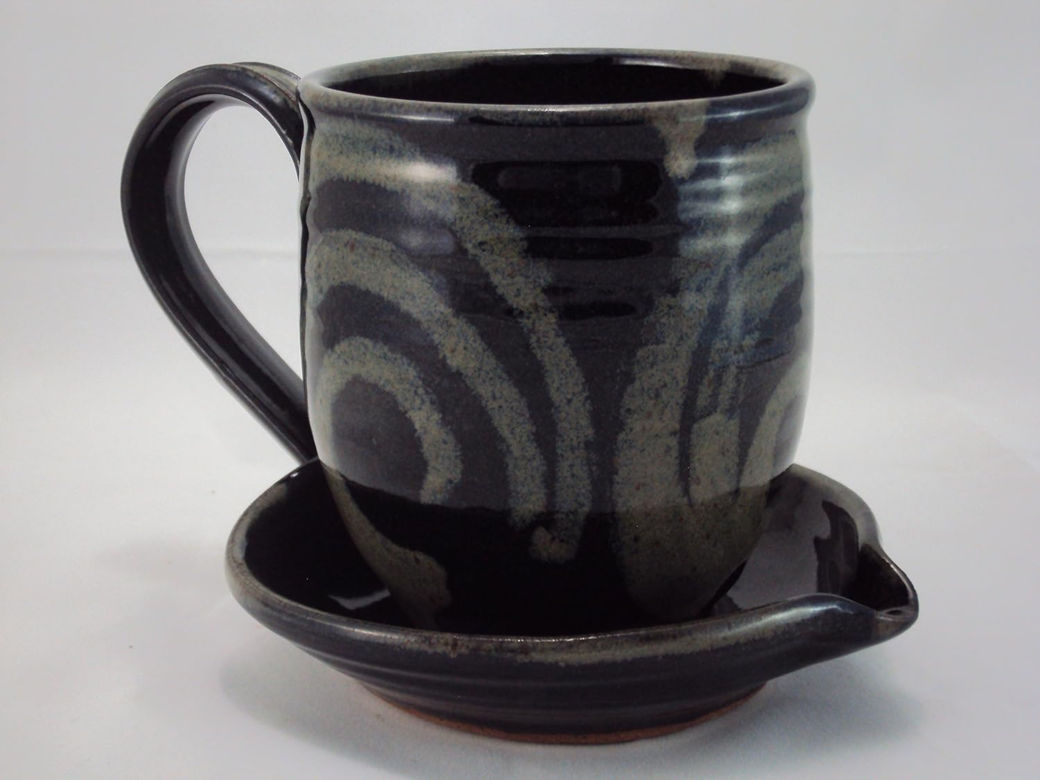 Midnight Sun Pottery Ceramic Microwave Bacon Cooker - Black