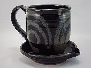 Midnight Sun Pottery Ceramic Microwave Bacon Cooker - Black