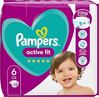 Pampers Active Fit Nappy Pants Size 6 28 Nappies 13 kg+ Essential Pack