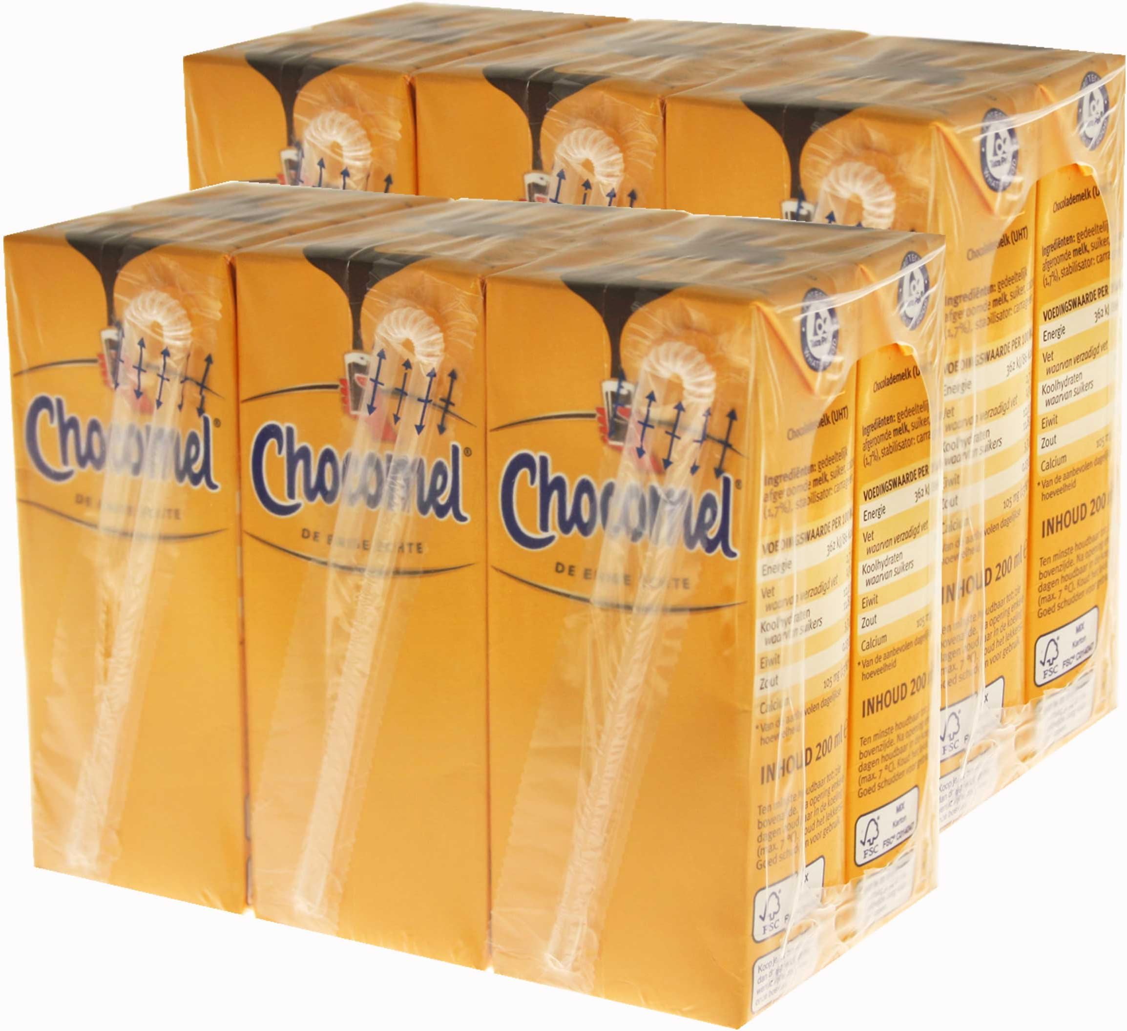 Chocomel Cocoa Drinking Packs, Set of 12, Drink Chocolate, Chocolate, Chocolate Drink, Holland, 200 ml