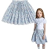 Curipeer Toddler Girls Short Ruffle High Waisted Floral Pleated Skirts 18M-8T
