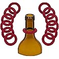 The Wine Drip Ring | Set of 12 | Felt Leak Stopper Accessories | Disposable No Spill Catcher | Bottle Collars Gadgets for Bar, Kitchen, Party | Clever Dripper Guard Holder Tools | Great Gift | Red
