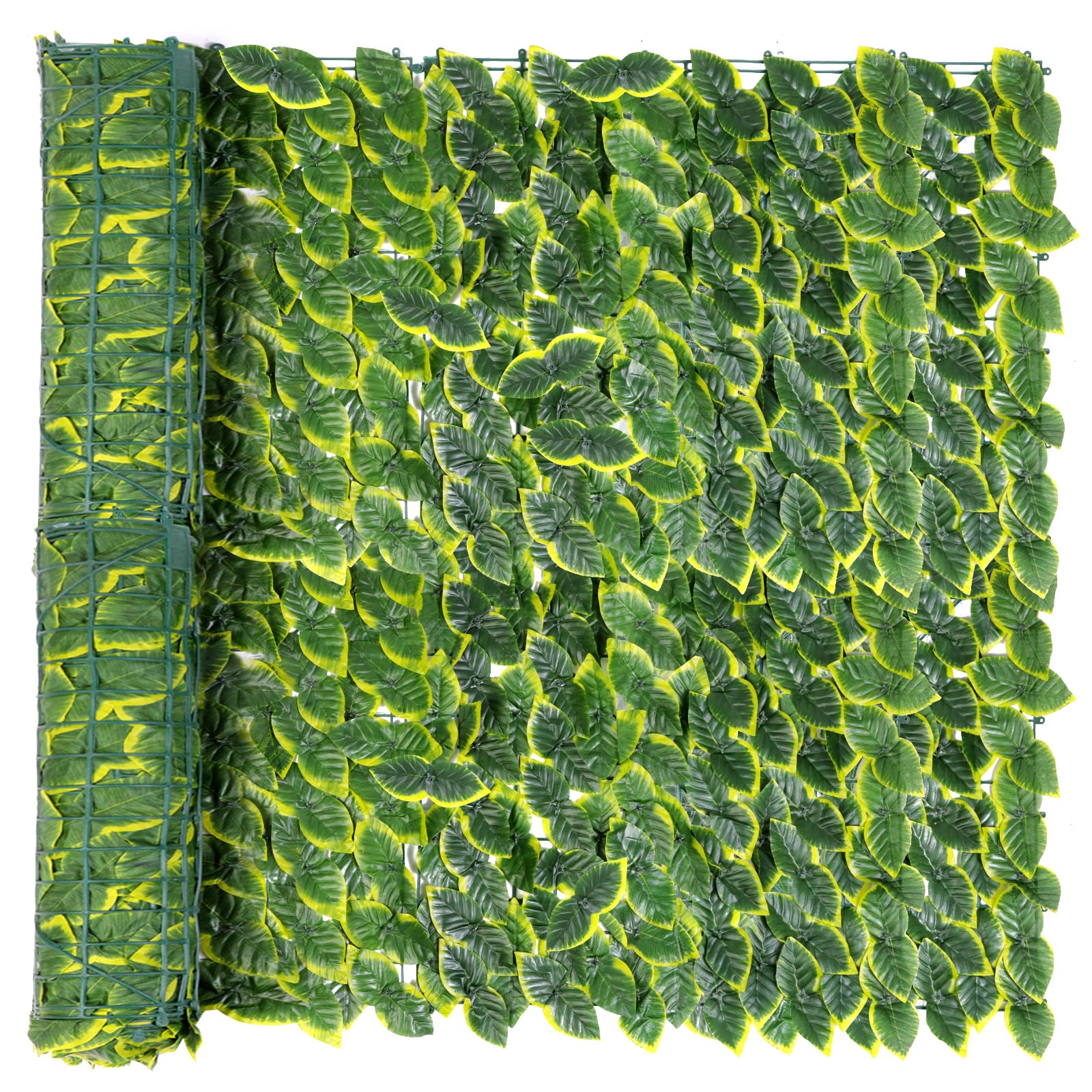 REOVE Artificial Ivy Privacy Fence Screen, Artificial Hedge Fence Green Leaf Ivy Screen Plant Wall Fake Grass Decorative Backdrop for Privacy Protection Home Balcony Garden