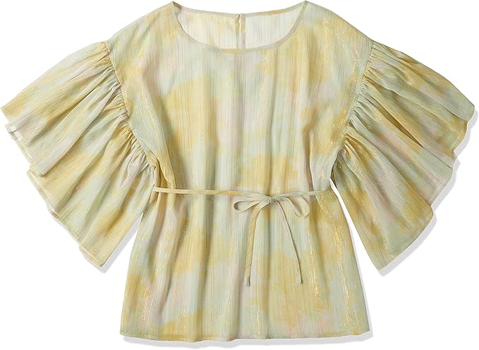 アングリッド シャツ La シアーフラワープリントボリュームブラウス レディース グリーン 日本 F Free サイズ シャツ ブラウス 通販 Amazon