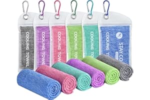 DOFOWORK Cooling Towels - 6 Pack Cooling Towel, 40"x12", Microfiber Soft Breathable Cooling Towels for Neck and Face, Purple