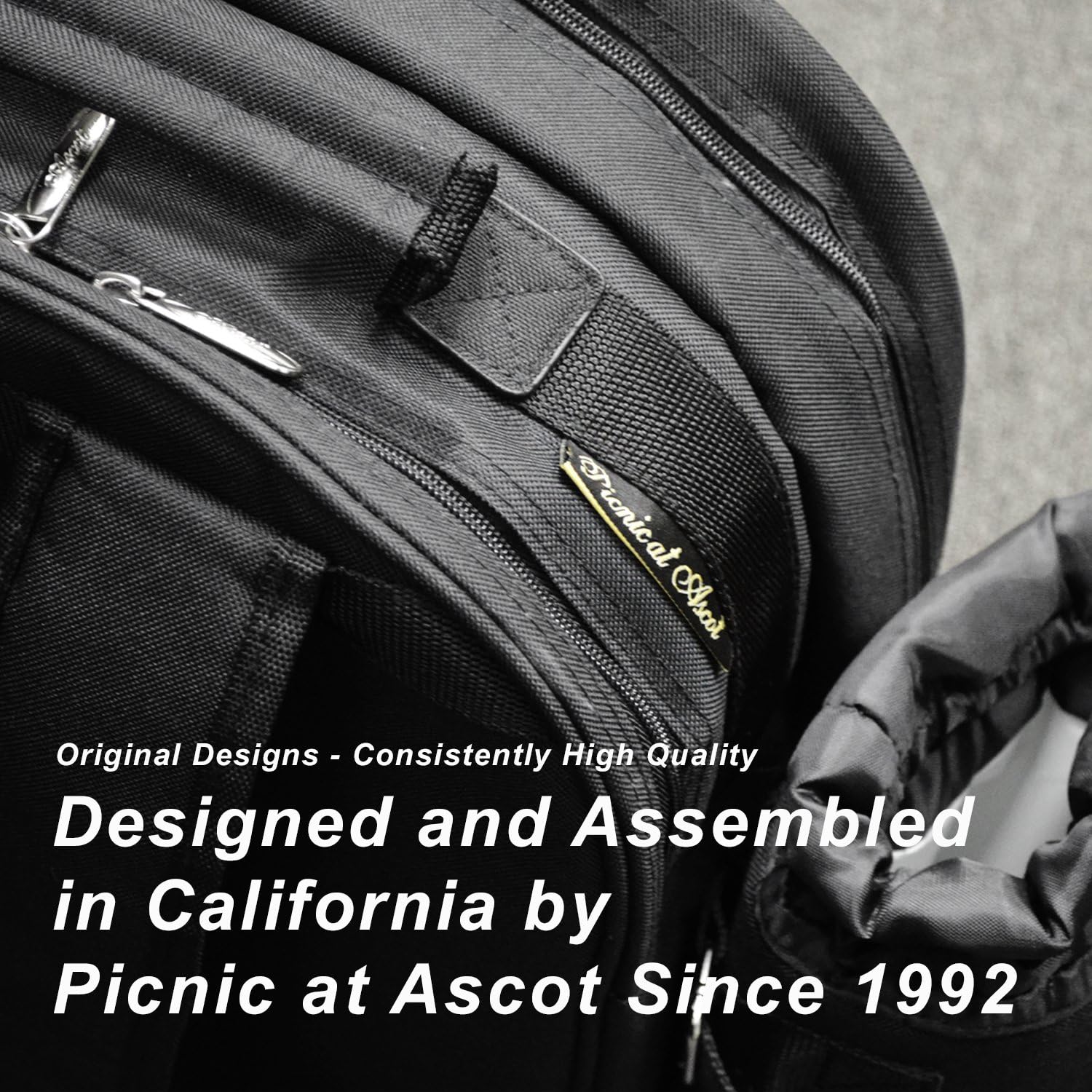 Picnic at Ascot- Original Insulated Picnic Cooler with Service for 4 - Designed & Assembled in the USA: Kitchen & Dining