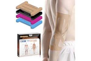 12 Count Kinesiology Tape for Elbow, Pre-Cut Waterproof KTquick Elbow Tape for Elbow Pain Relief Pre Cut, Original Cotton Athletic Tape, Durable Knee Tape for Sports and Long-Lasting Support (Beige)