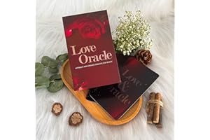WLeec Love Oracle Cards,56 Love Oracle Cards Deck,Twin Flame Oracle Deck,Tarot Cards for Beginners,Explore independently and heal Your Love Oracle Cards Decks with Meanings on Them