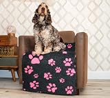 Vet Fleece Vet Bed Original Non-Slip 30x24 Charcoal Lilac Paws view 8