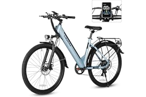 Likebike Seeker S 26" Electric Bike for Adults, UL 2849 Certified, Step-Thru Electric Bicycle with 350W Motor, 36V 9Ah Removable Battery, 20MPH City Commuter Ebike with 7-Speed & Front Suspension