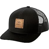 RVCA Men's Curved Brim Trucker Hat, Structured Hat with Curved Bill, Adjustable Snapback Closure