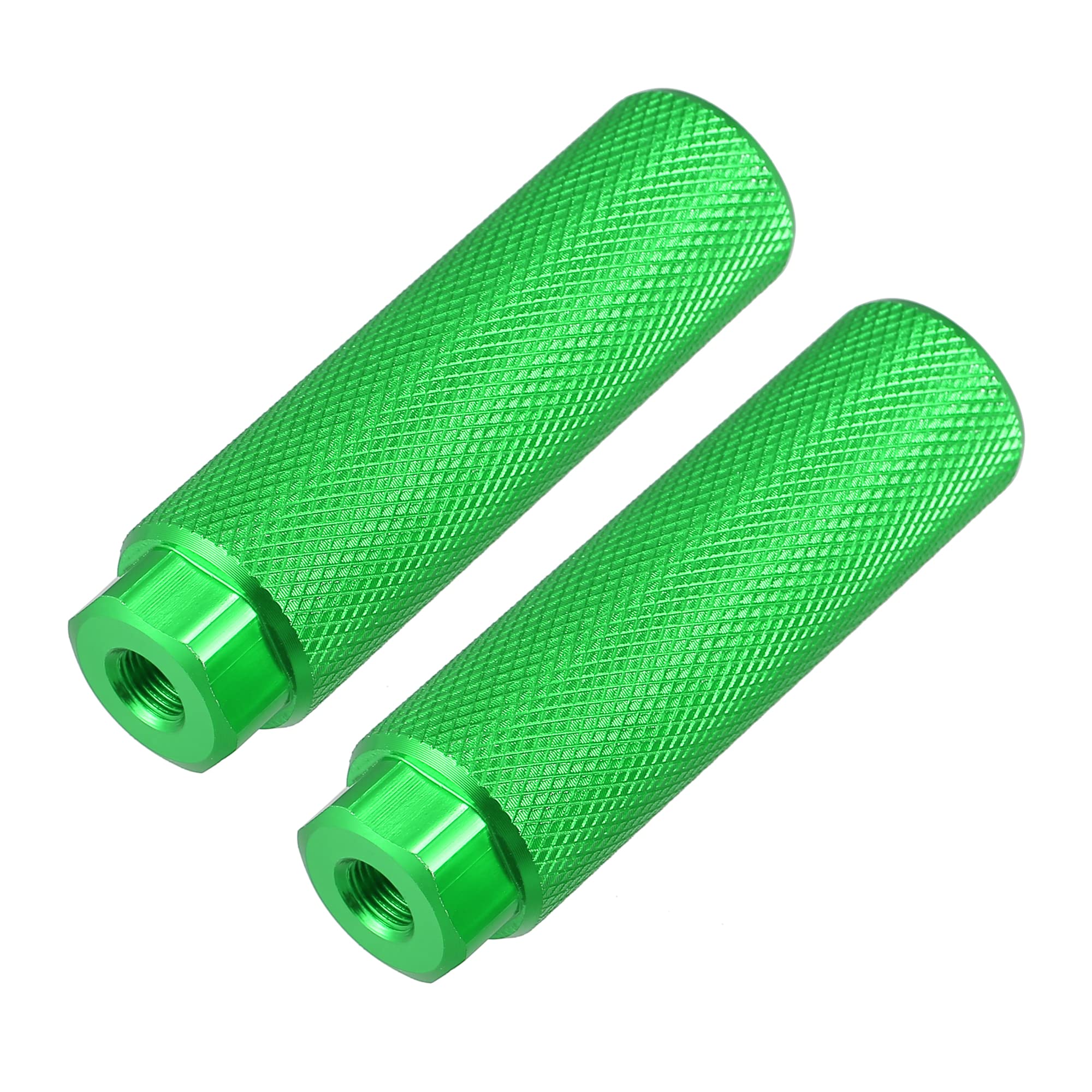 X AUTOHAUX Pair Rear Foot Pegs Footrests Green for Bicycle Fit 3/8 Inch Axles