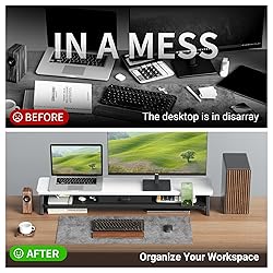 Dual Monitor Stand Riser,LED 2-Tier 39.3 Inch