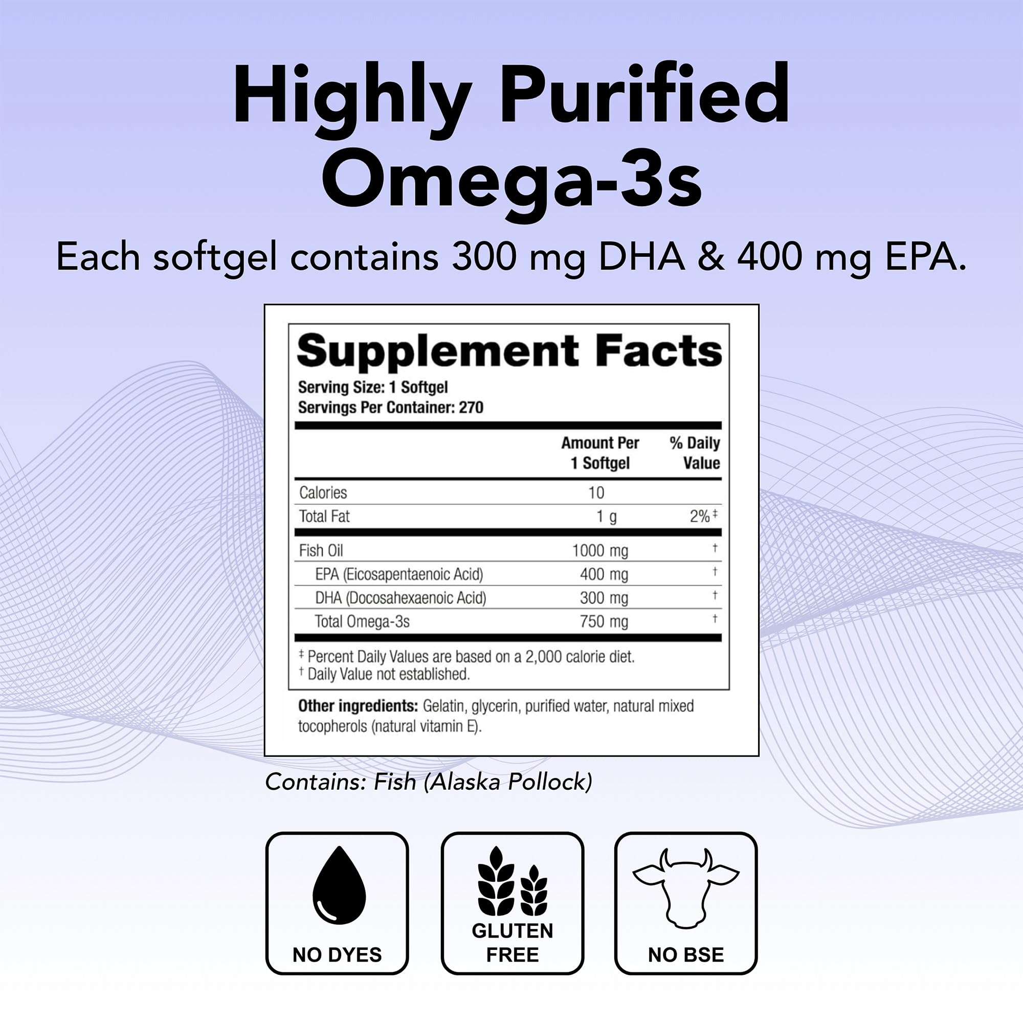 Theralogix TherOmega Omega-3 Fish Oil Supplement - Supports Heart, Brain, Immune & Joint Health* - 700 mg DHA & EPA from Wild Alaska Pollock - Sustainably Sourced - NSF Certified - 270 Softgels