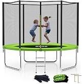 SKOK Trampoline for Kids,400LBS Outdoor Trampoline with Net-ASTM Approved Trampoline for Children and Adults