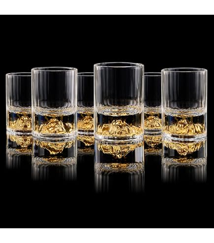 Amazon.com | Czech Bohemian Crystal Glass Set of 6 Shot Glasses