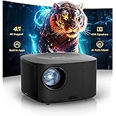 Projector-4K with WiFi and Bluetooth:[3000 ANSI/40W Dolby Audio/Official Licensed Apps], Outdoor-Projector with Smart OS 2.0 & AI Auto Focus,ONOAYO ONO5Pro 2.0 Smart Movie Projector for Indoor/Outdoor