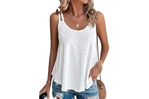 ATHMILE Women's Tank Tops Sleeveless Summer Top Spaghetti Strap Spring Shirt Loose Fit Beach Vacation 2026 Casual