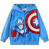 Marvel Zip Up Hoodie Spiderman Hooded Sweatshirt Lightweight Cardigan Spider-Verse Venom Outfit Toddler Boy Girl Kids 2-12Y