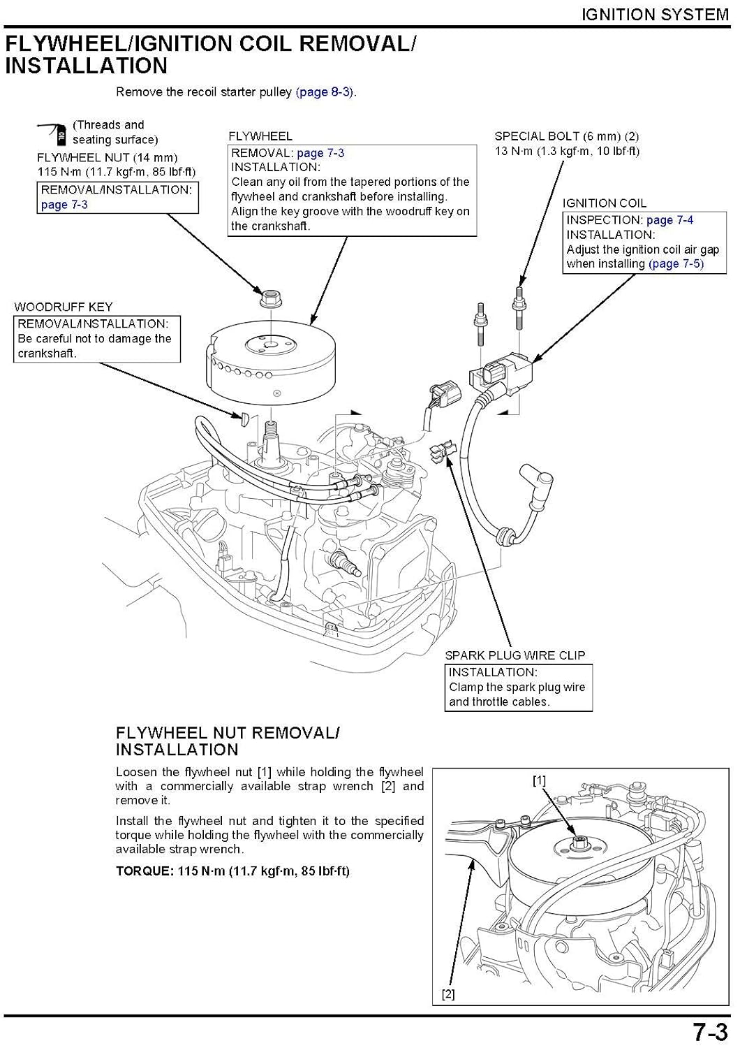 Amazon.com : Honda BF4 BF5 BF6 Marine Outboard Service Repair Shop Manual :  Sports