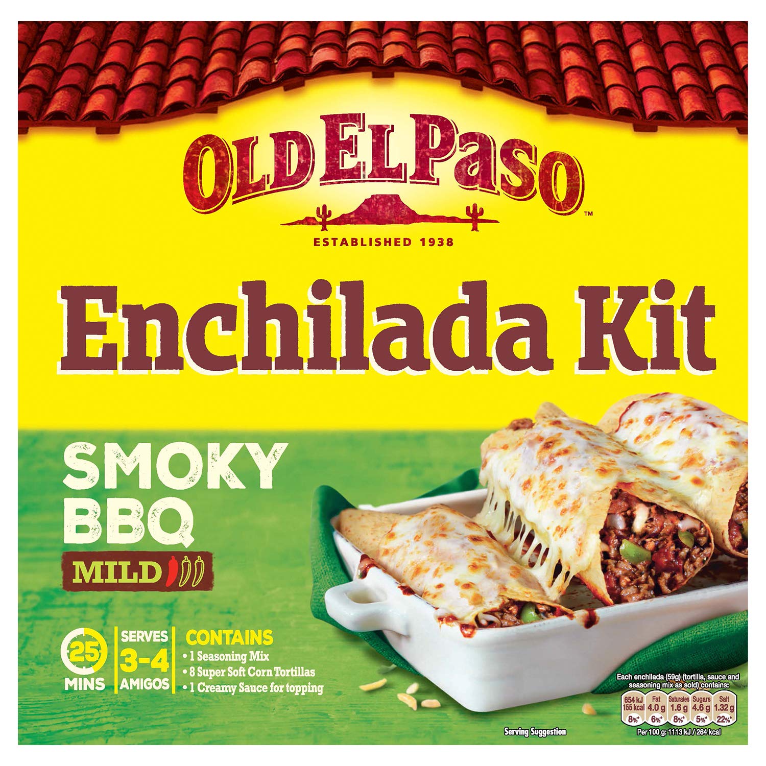 Old El Paso Mexican Smoky Bbq Fajita Dinner Kit 500g Buy Online