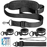 RTHIEAI Long Trimmer Strap - Reliable Shoulder Strap for Weed Eaters, Leaf Blowers, Hedge Trimmers, and More - Sturdy and Non-Slip Shaft Clamp Design for Easy Work