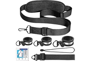 RTHIEAI Long Trimmer Strap - Reliable Shoulder Strap for Weed Eaters, Leaf Blowers, Hedge Trimmers, and More - Sturdy and Non-Slip Shaft Clamp Design for Easy Work