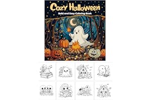 Livre de coloriage effrayant – 24 pages de feuilles de dessin d'Halloween, livre d'illustration saisonnière relaxante, activi