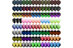 Deetenks 120PCS Dart Flights Durable Standard PET Dart Flights Replacement Feather Tail Wing for Soft Tip Steel Tip Darts