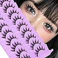 Anime Eyelashes Little Devil Spiky Manga Lashes 9 Pairs Thick Wispy Asian Japanese Style Makeup Lashes Cat Eye Doll Fake Eyelashes Strip by Mavphnee