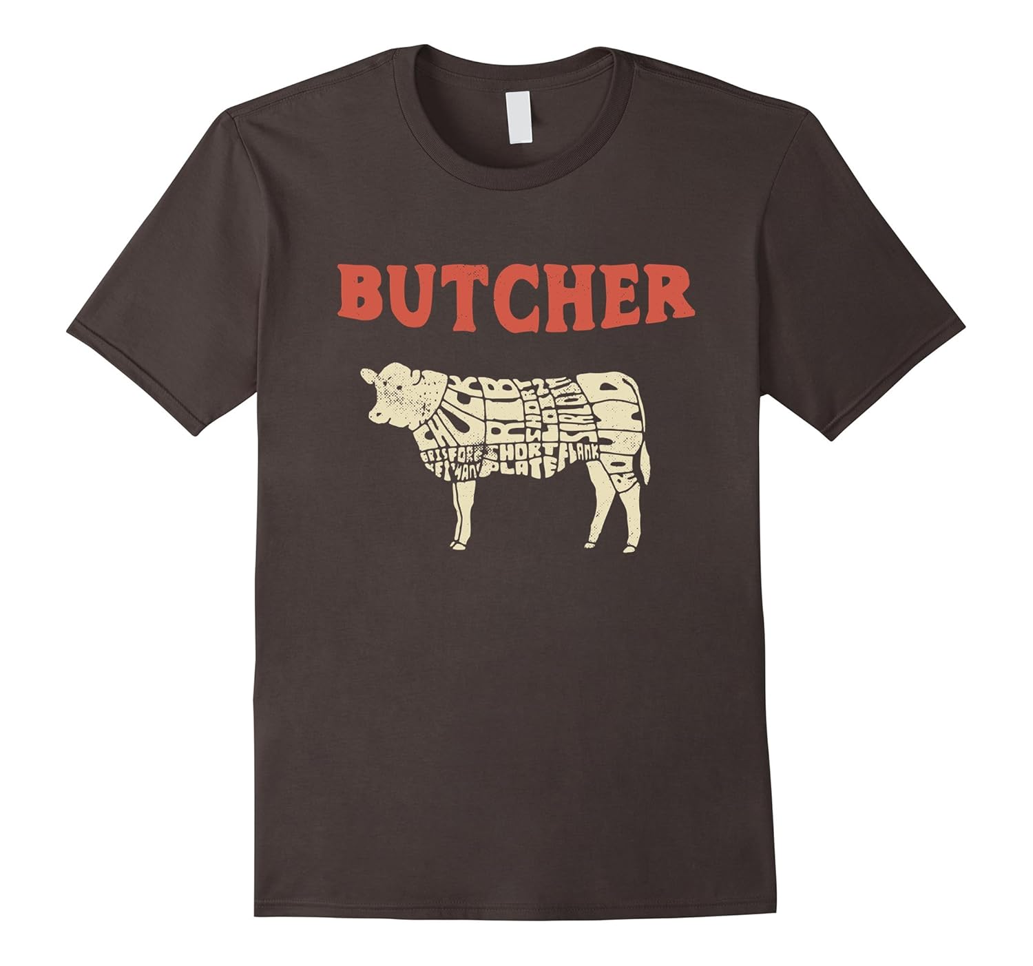 Butcher Cow Diagram Meat Lovers Steak Butchery TShirt4LVS