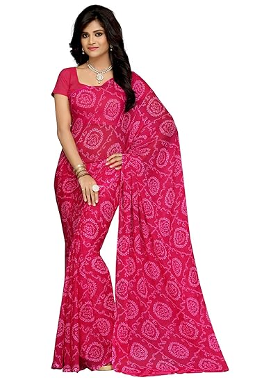 Women's Chiffon Saree without Blouse Piece
