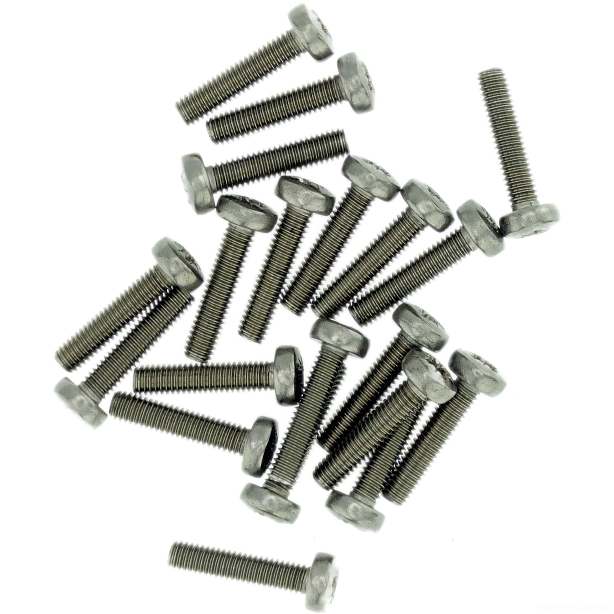 M1.6 (1.6mm x 20mm) Pozi Pan Machine Screw (Bolt) - Stainless Steel (A2) (Pack of 20)