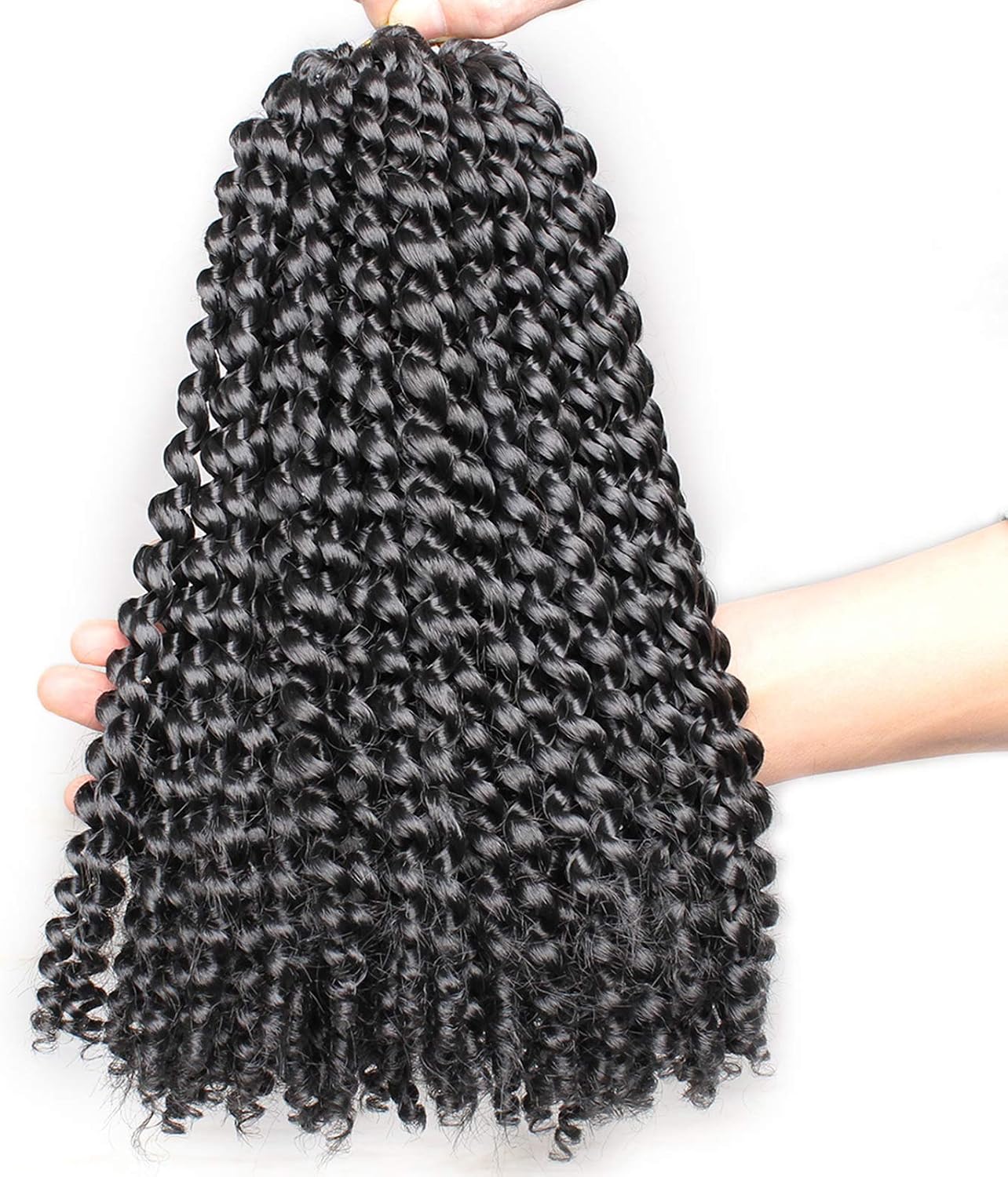 Leeven 7 Packs Short Passion Twist Crochet Braids for Butterfly Faux Locs 12 Inch Water Wave Crochet Hair Hot Water Setting Passion Twists Braiding Hair Bohemian Braids
