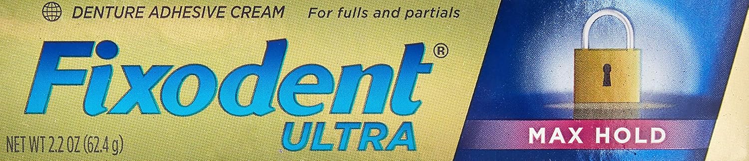 Fixodent Ultra Max Hold Dental Adhesive, 2.2 oz : Beauty