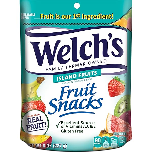 WELCH’S FRUIT SNACKS, ISLAND FRUITS SNACK PACK, GLUTEN...