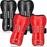 Soccer Shin Guards Youth - 2 Pairs Shin Guards for Youth and Adults, Shin Pads Protective Equipment for Football Games