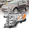 JSBOYAT Headlights Assembly for 2007-2010 Ford Edge [Halogen Type] OEM Headlamp Replacement FO2502228 (Left Driver Side)