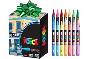 posca Top Selling Paint Markers, 1M Extra Fine Tips, Acrylic Artist Recommended Pens for Coloring Gifts, Decorations, Fabric, Canvas, Glass, Rocks or Metal, Set of 21