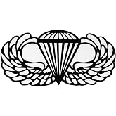 The Reflective Basic Parachutist Badge, Fullsize, US Army Jump Wing Decal Sticker 5"x2.5" - American Made