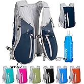 Hydration Running Vest for Women Men,Lightweight Breathable Reflective Hydration Pack with 500ml Water Bottle,Hydration Vest Pack Backpack for Hiking,Camping,Trail Running,Cycling,Race,Marathon