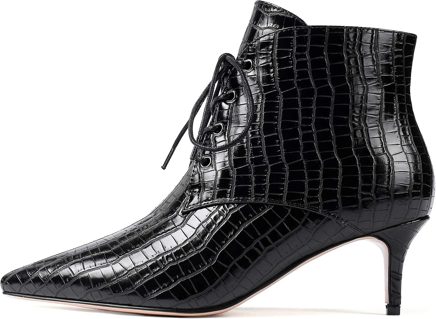 lace up animal print boots