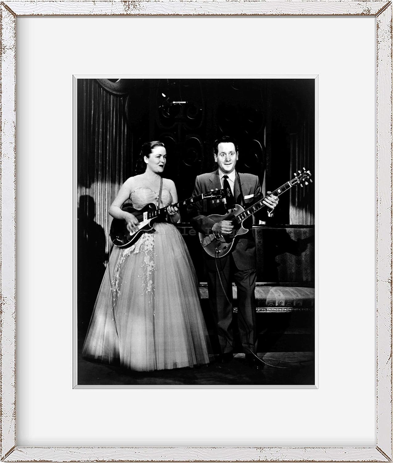 Photographs - INFINITE PHOTOGRAPHS Photo: Les Paul,Mary Ford,Playing Guitars,Singers,1957,Lester William Polsfuss