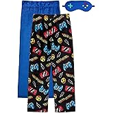 Saint Eve Kids Boys Fuzzy 2 Pack Pajama Pants & Matching Sleep Mask - Super Soft Fleece - Sleep & Lounge PJ Pants for Kids
