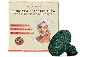 ARGAVIVA Face Exfoliator and Skin Care Tool – Gentle Scrubber Pad for Daily Use on Face and Neck, Remove Dead Skin and Achieve a Smooth, Radiant Glow for Men & Women – Perfect for Relaxing Facial Massage