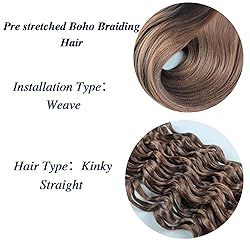 Brown Boho Braiding Hair Curly Braiding Hair for