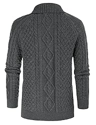 GRACE KARIN Women’s Button Up Collared Cable Knit